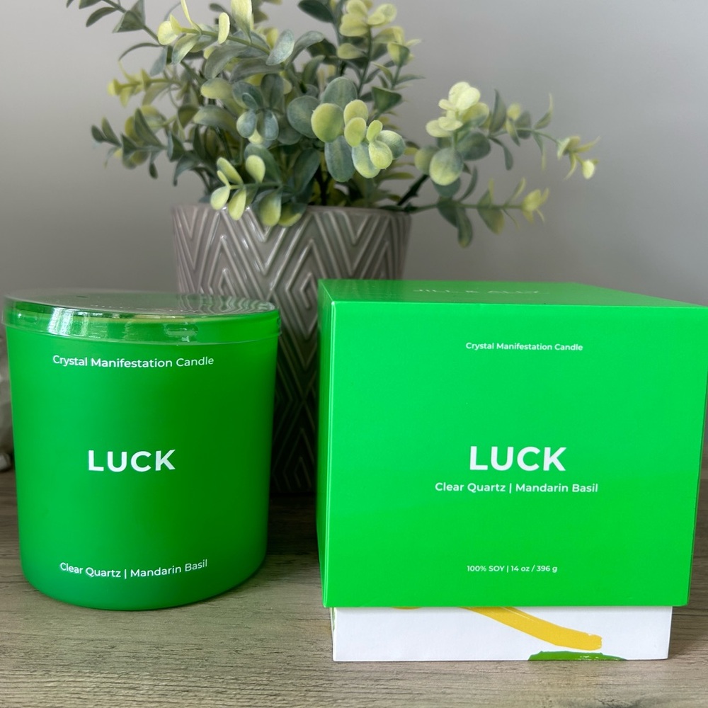 NIB Jill & Ally “Luck” crystal manifestation soy candle